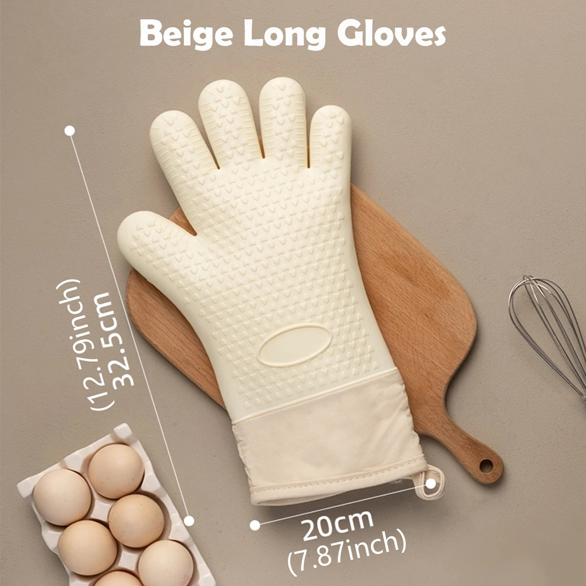 Guantes WMMO para horno antiescaldaduras, aislamiento de silicona grueso, antideslizantes, resistentes a altas temperaturas, guantes para hornear y horno de cocina