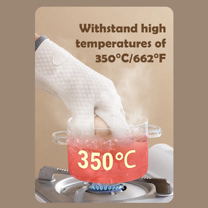 Guantes WMMO para horno antiescaldaduras, aislamiento de silicona grueso, antideslizantes, resistentes a altas temperaturas, guantes para hornear y horno de cocina