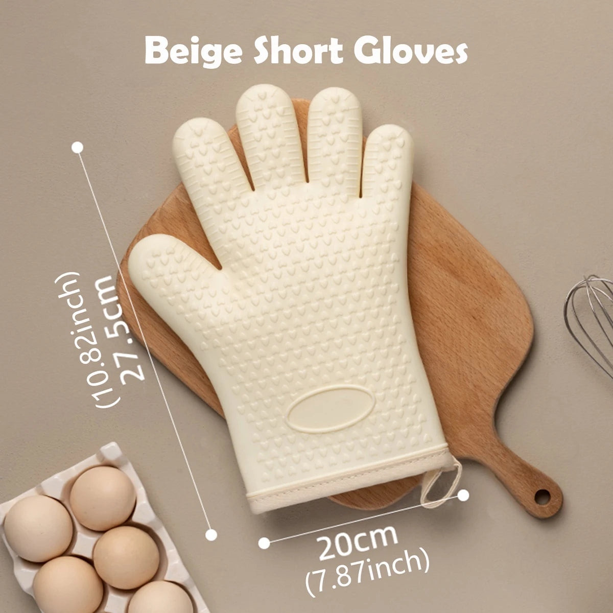 Guantes WMMO para horno antiescaldaduras, aislamiento de silicona grueso, antideslizantes, resistentes a altas temperaturas, guantes para hornear y horno de cocina